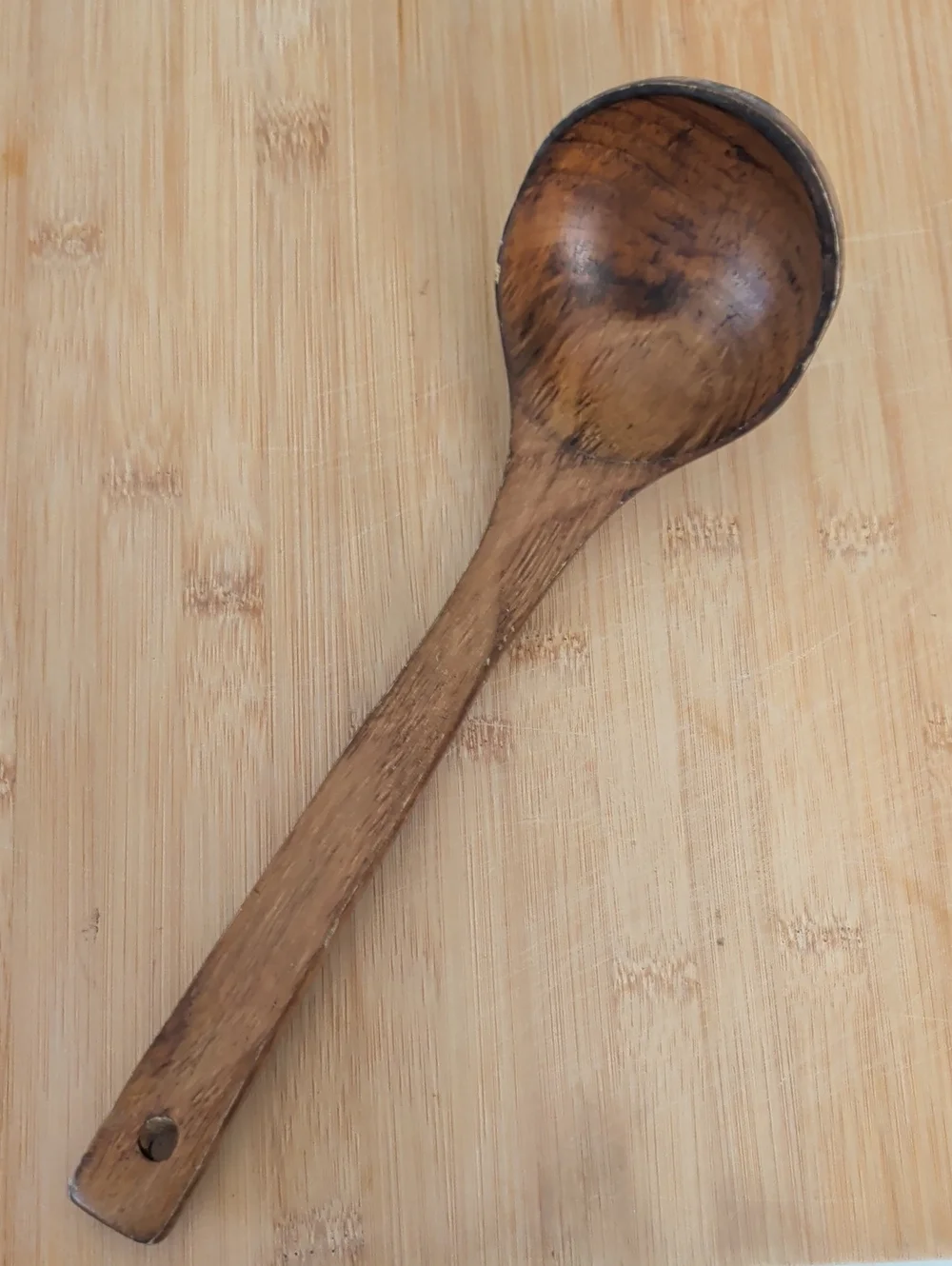 Handcrafted Wooden Spoon Or Ladle - Warm Brown